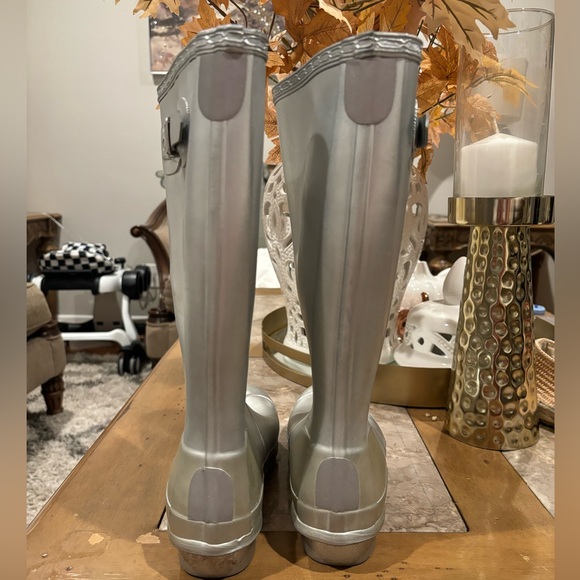 Hunter Silver Metallic Rainboots - Picture 6 of 7